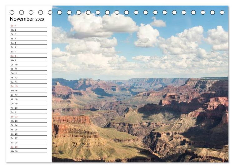 Produktbild: Faszination Grand Canyon (Tischkalender 2026 DIN A5 quer), CALVENDO Monatskalender