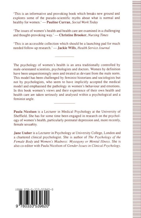 Produktbild: The Psychology of Women&rsquo;s Health and Health Care
