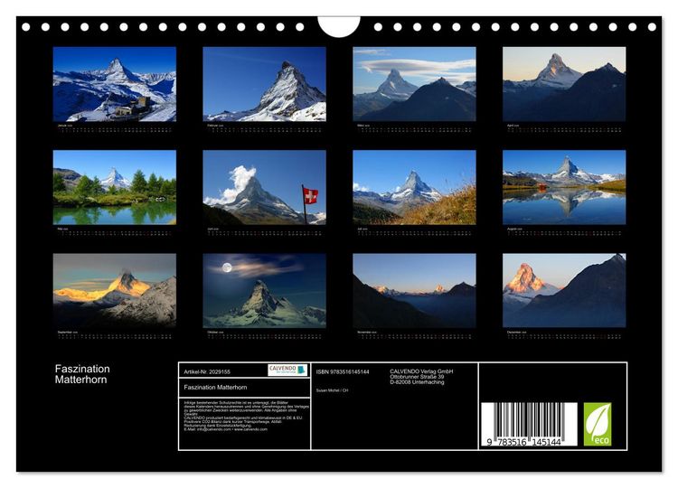 Produktbild: Faszination Matterhorn (Wandkalender 2026 DIN A4 quer), CALVENDO Monatskalender