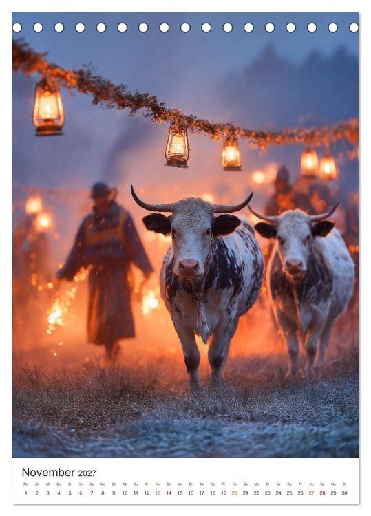 Produktbild: Die Liebe zur Kuh (Tischkalender 2027 DIN A5 hoch), CALVENDO Monatskalender