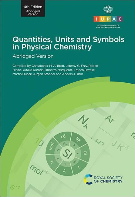 Produktbild: Quantities, Units and Symbols in Physical Chemistry