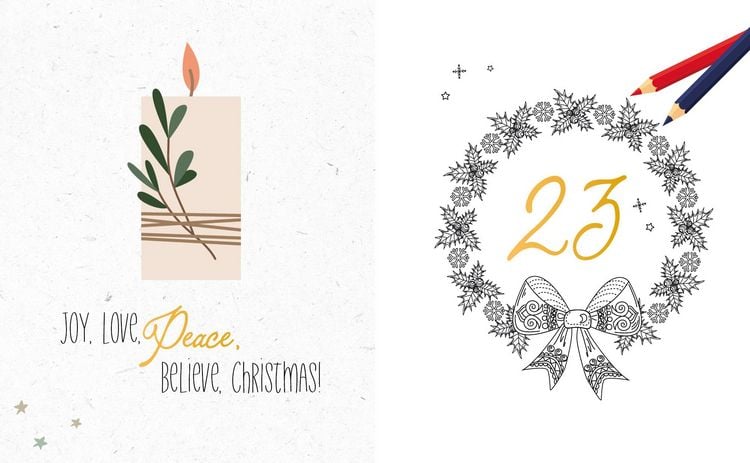 Produktbild: Mein Adventskalender-Buch zum Ausmalen: Colorful Christmas