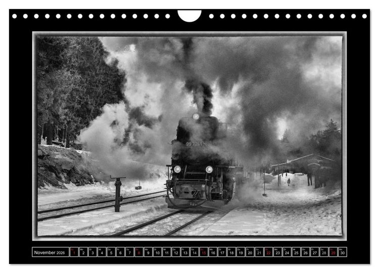 Produktbild: Unter Dampf - Eisenbahnromantik im Harz (Wandkalender 2026 DIN A4 quer), CALVENDO Monatskalender