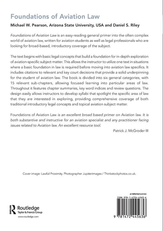 Produktbild: Foundations of Aviation Law