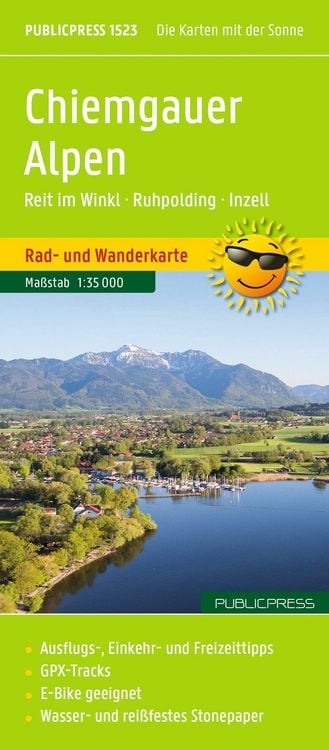 Produktbild: Publicpress Rad- und Wanderkarte Chiemgauer Alpen, Reit im Winkl, Ruhpolding, Inzell 1:35.000