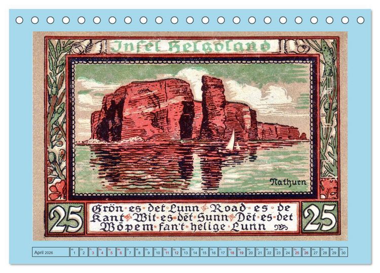 Produktbild: Gru&szlig; aus Helgoland (Tischkalender 2026 DIN A5 quer), CALVENDO Monatskalender