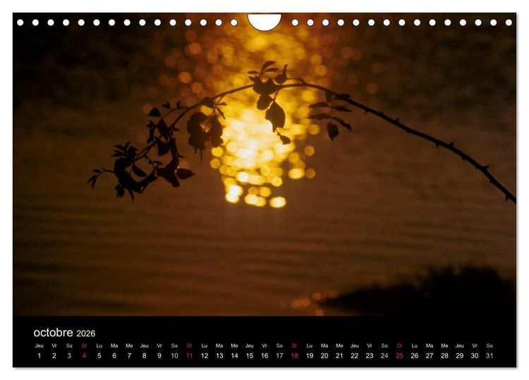 Produktbild: Couchers de soleil (Calendrier mural 2026 DIN A4 vertical), CALVENDO calendrier mensuel