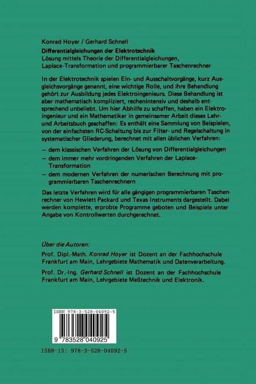 Produktbild: Differentialgleichungen der Elektrotechnik