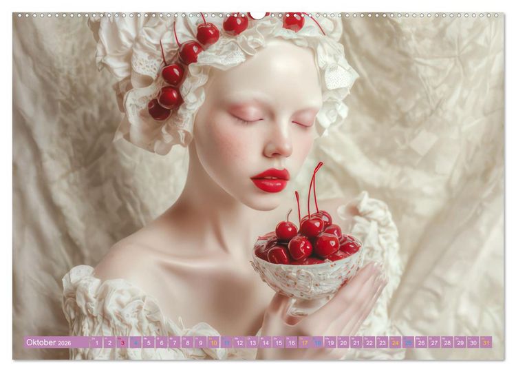 Produktbild: Albino Frauen - Kunstvolle Werke (Wandkalender 2026 DIN A2 quer), CALVENDO Monatskalender
