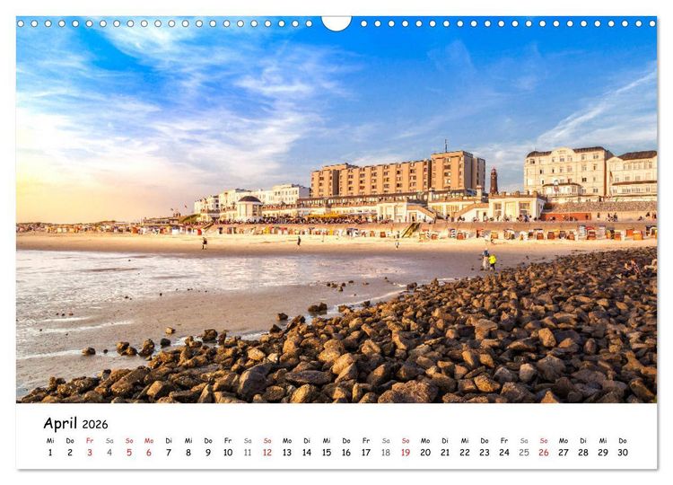 Produktbild: Borkum, bezaubernde Nordseeinsel (Wandkalender 2026 DIN A3 quer), CALVENDO Monatskalender