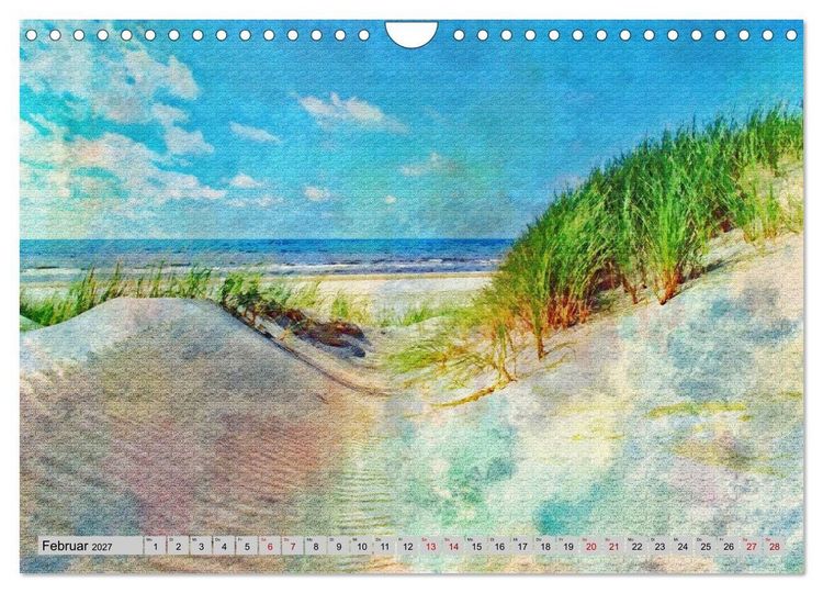 Produktbild: D&auml;nemark - Sch&ouml;nheiten J&uuml;tlands in feinen Aquarellfarben (Wandkalender 2027 DIN A4 quer), CALVENDO Monatskalender