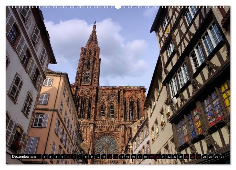 Produktbild: Stra&szlig;burg - Im Herzen Europas (Wandkalender 2026 DIN A2 quer), CALVENDO Monatskalender