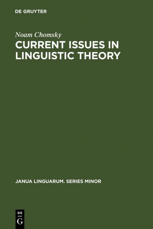 Produktbild: Current Issues in Linguistic Theory