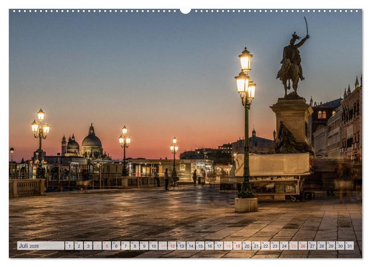 Produktbild: Stilles Venedig wenn es Nacht wird (Wandkalender 2026 DIN A2 quer), CALVENDO Monatskalender