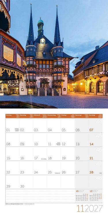 Produktbild: Deutschland Kalender 2027 - 30x30 - Art12