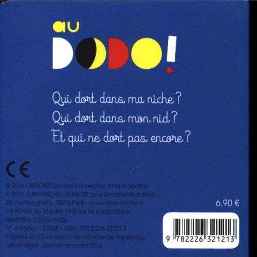 Produktbild: Au dodo ! : petite histoire &agrave; dormir debout !