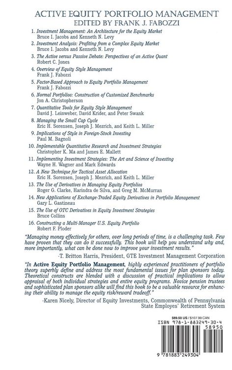 Produktbild: Active Equity Portfolio Management