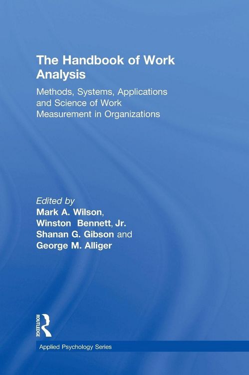 Produktbild: The Handbook of Work Analysis