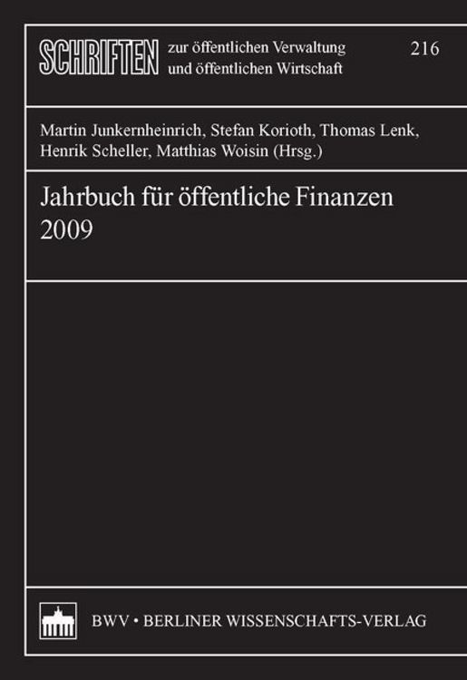 Produktbild: Jahrbuch f&uuml;r &ouml;ffentliche Finanzen (2009)
