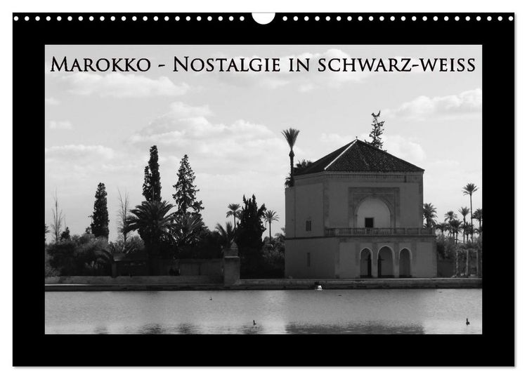 Produktbild: Marokko - Nostalgie in schwarz-weiss (Wandkalender 2026 DIN A3 quer), CALVENDO Monatskalender