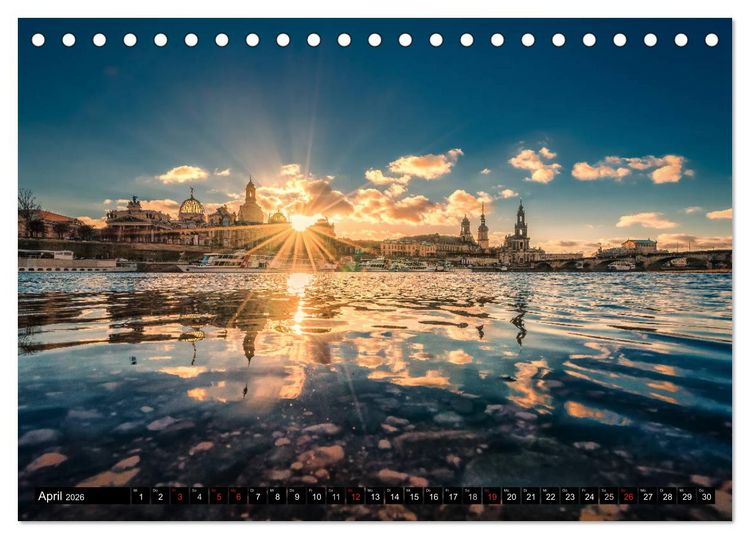Produktbild: Barockperle Dresden (Tischkalender 2026 DIN A5 quer), CALVENDO Monatskalender