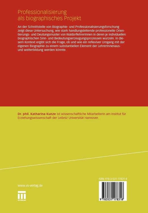 Produktbild: Professionalisierung als biographisches Projekt