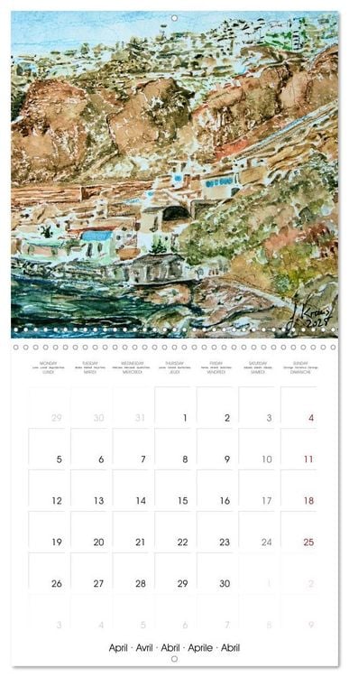 Produktbild: Greek island of Santorini (Wall Calendar 2027 12 &times; 12 Inch) CALVENDO 12 Month Wall Calendar