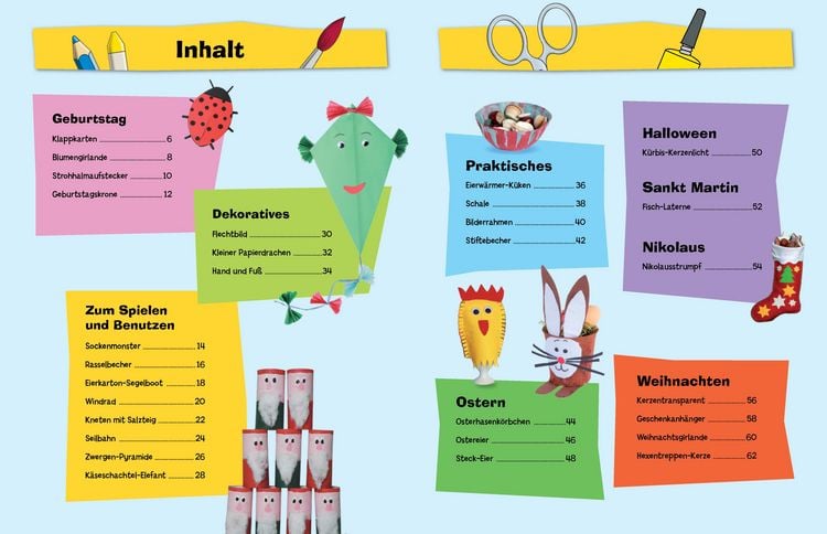 Produktbild: Bastelbuch für Kinder ab 2 Jahren: Falten, Kleben, Malen
