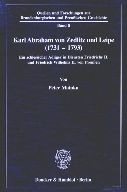 Produktbild: Karl Abraham von Zedlitz und Leipe (1731 - 1793).