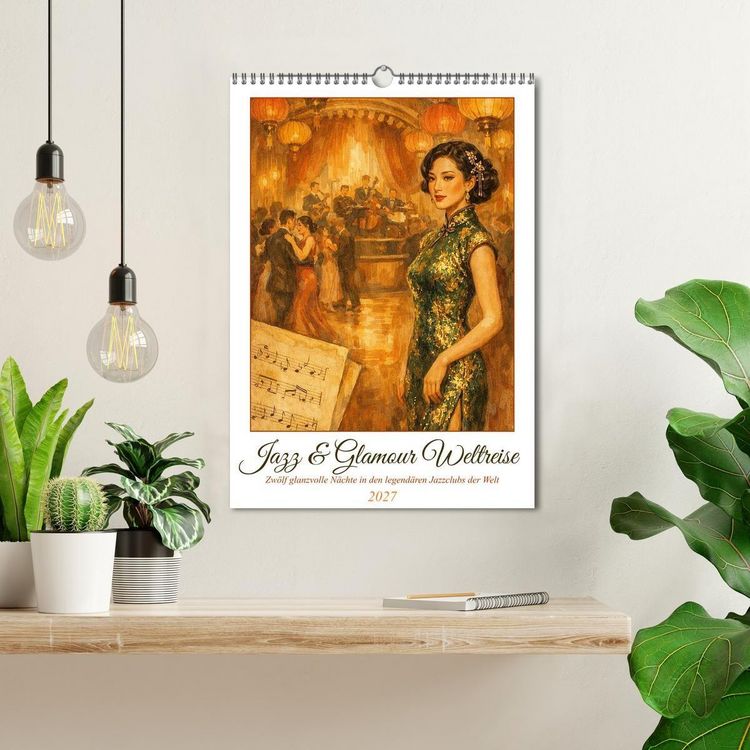Produktbild: Jazz & Glamour Weltreise (Wandkalender 2027 DIN A3 hoch), CALVENDO Monatskalender