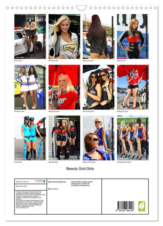 Produktbild: Beauty Grid Girls (Wandkalender 2026 DIN A3 hoch), CALVENDO Monatskalender