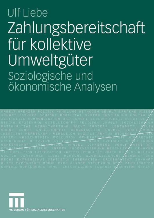 Produktbild: Zahlungsbereitschaft f&uuml;r kollektive Umweltg&uuml;ter