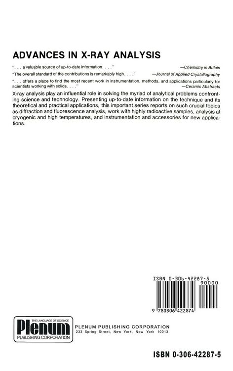 Produktbild: Advances in X-Ray Analysis