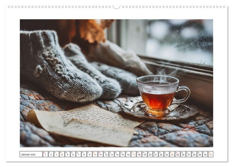 Produktbild: Nostalgische Teestunden (hochwertiger Premium Wandkalender 2026 DIN A2 quer), Kunstdruck in Hochglanz