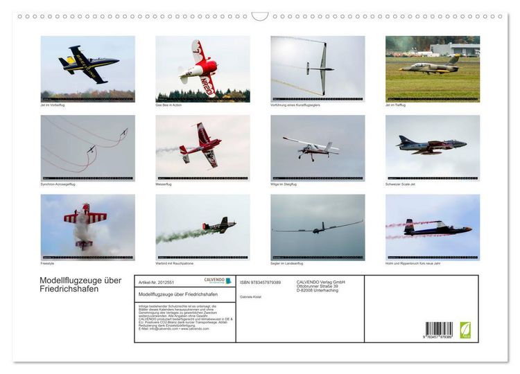 Produktbild: Modellflugzeuge &uuml;ber Friedrichshafen (Wandkalender 2026 DIN A2 quer), CALVENDO Monatskalender