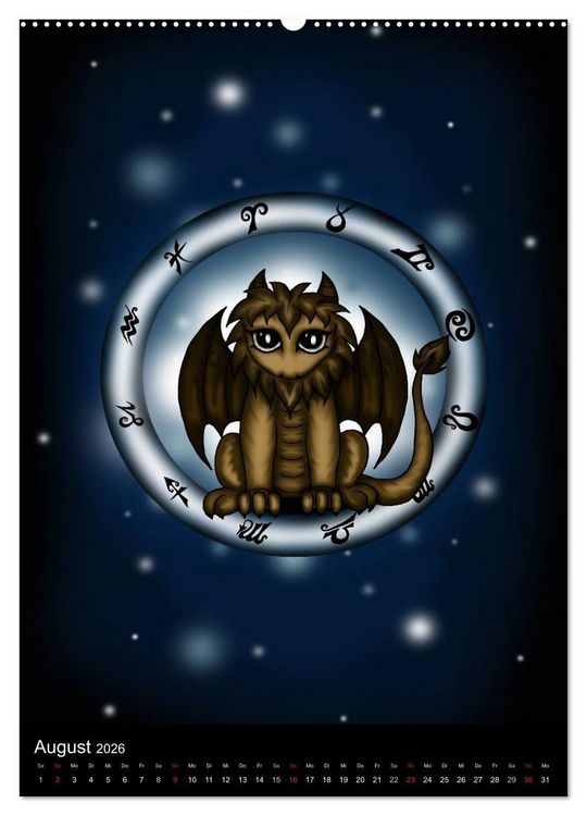 Produktbild: Drachen-Sternzeichen (hochwertiger Premium Wandkalender 2026 DIN A2 hoch), Kunstdruck in Hochglanz
