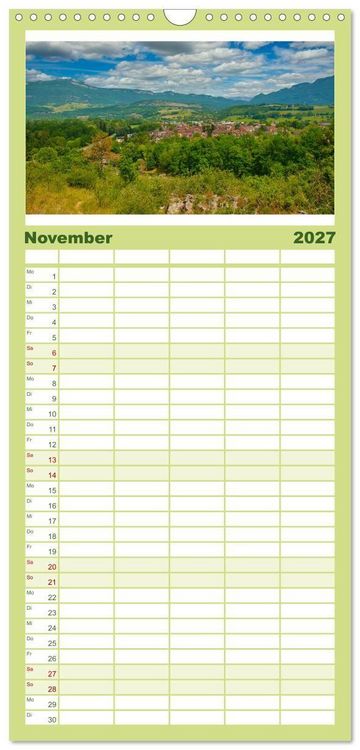 Produktbild: Familienplaner 2027 - Frankreichs Natursch&ouml;nheiten mit 5 Spalten (Wandkalender, 21 x 45 cm) CALVENDO