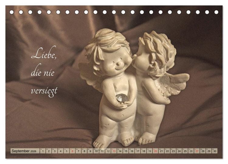 Produktbild: Engel - Die Worte der Liebe (Tischkalender 2026 DIN A5 quer), CALVENDO Monatskalender