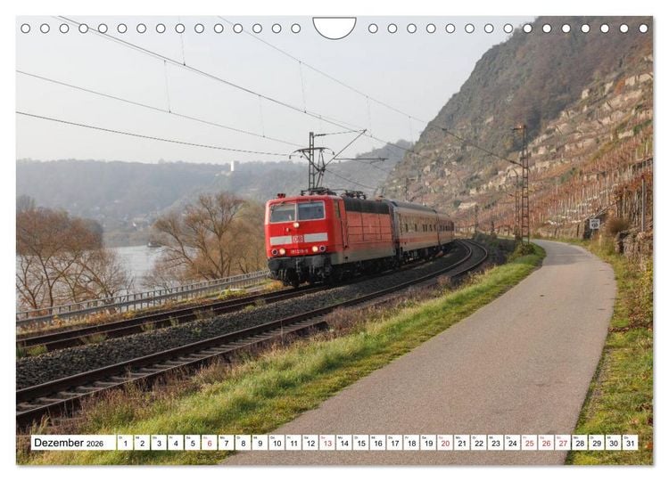 Produktbild: Eisenbahn an Rhein und Mosel 2026 (Wandkalender 2026 DIN A4 quer), CALVENDO Monatskalender