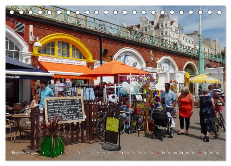 Produktbild: Brighton Pier Bunter Sommer (Tischkalender 2026 DIN A5 quer), CALVENDO Monatskalender