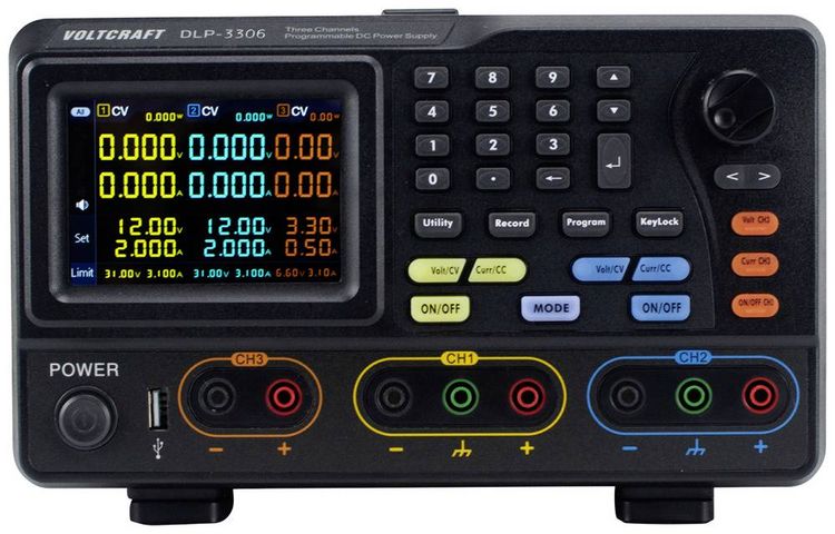 Produktbild: VOLTCRAFT DLP-3306 Labornetzger&auml;t, einstellbar 0 - 30 V 0 - 6 A 378 W RS-232, USB, LAN Slave-Funktion Anzahl Ausg&auml;nge 3 x