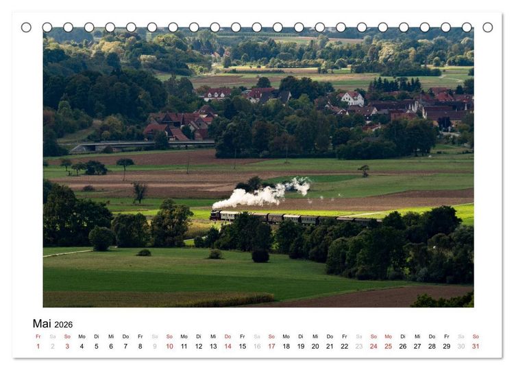 Produktbild: Mit der Eisenbahn in die Fr&auml;nkische Schweiz (Tischkalender 2026 DIN A5 quer), CALVENDO Monatskalender