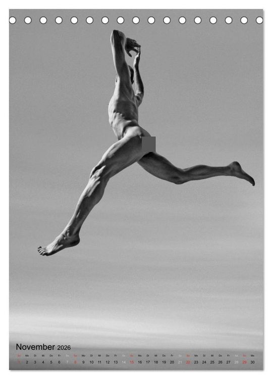 Produktbild: JUMP! ATHLETISCHE M&Auml;NNERAKTE (Tischkalender 2026 DIN A5 hoch), CALVENDO Monatskalender