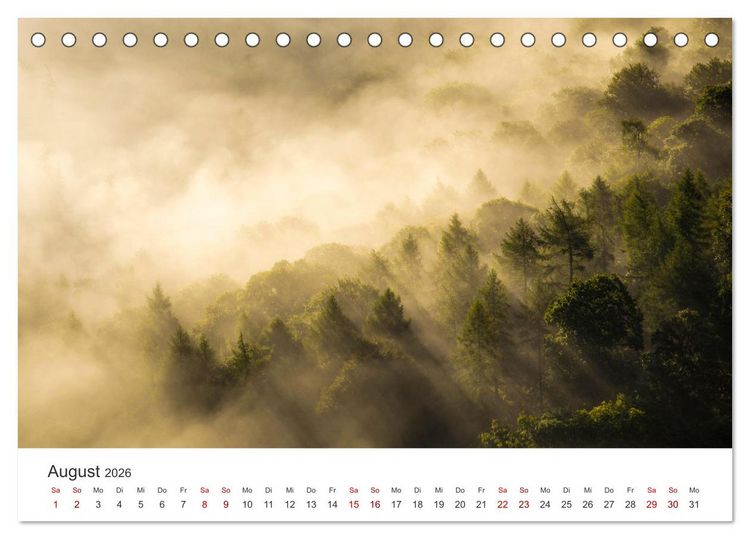 Produktbild: Mystische Nebellandschaften (Tischkalender 2026 DIN A5 quer), CALVENDO Monatskalender
