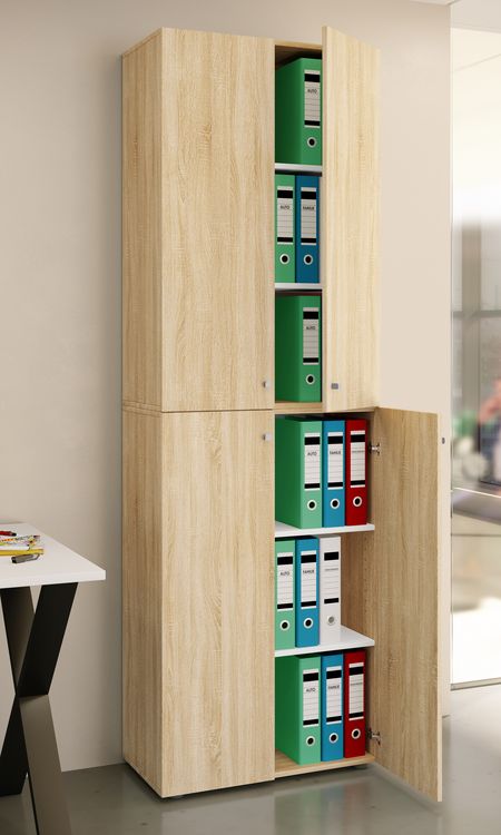 Produktbild: B&uuml;roschrank B&uuml;cher Ordner Aktenschrank Lona 6fach