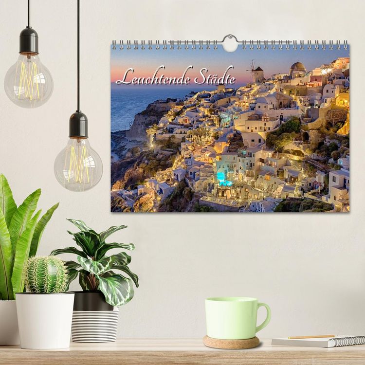 Produktbild: Leuchtende St&auml;dte (Wandkalender 2026 DIN A4 quer), CALVENDO Monatskalender