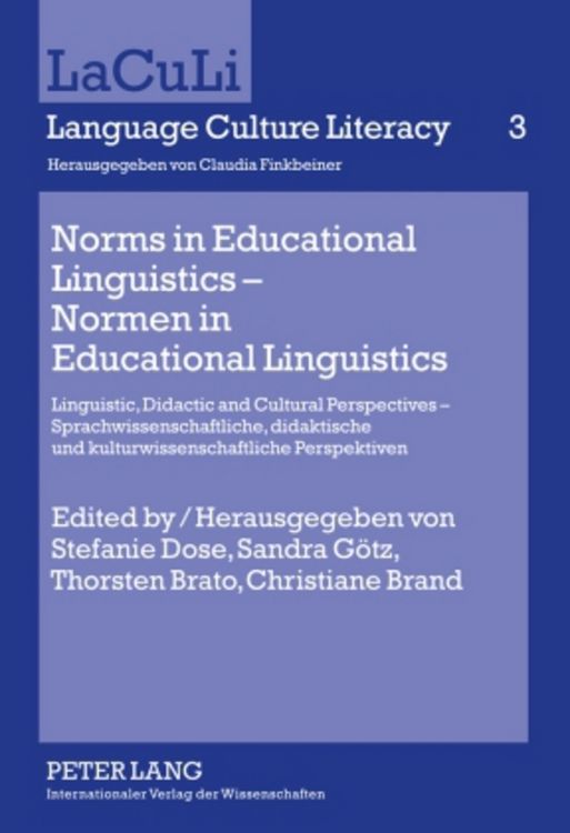 Produktbild: Norms in Educational Linguistics &ndash; Normen in Educational Linguistics