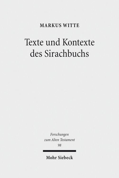 Produktbild: Texte und Kontexte des Sirachbuchs