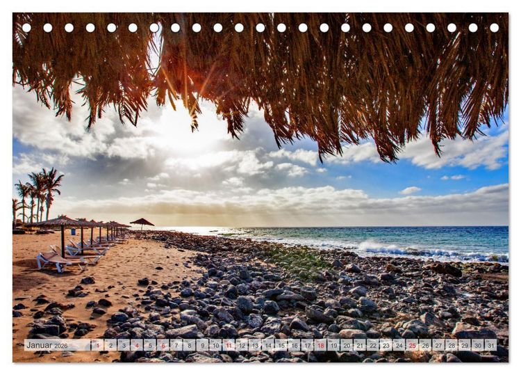 Produktbild: Urlaubsparadies Lanzarote (Tischkalender 2026 DIN A5 quer), CALVENDO Monatskalender