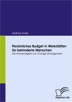 Produktbild: Pers&ouml;nliches Budget in Werkst&auml;tten f&uuml;r behinderte Menschen